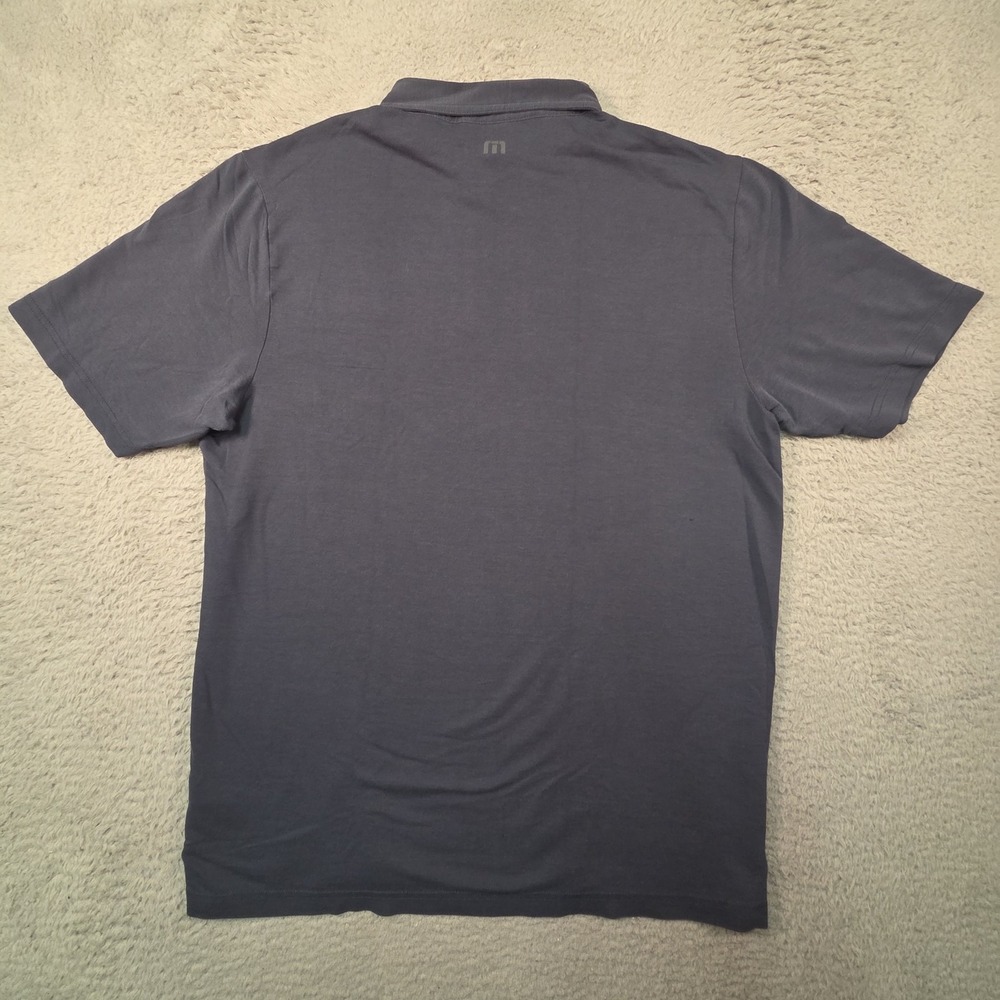 Travis Mathew Shirt Mens L Golf Polo Grey Pima Stretch Preppy Performance Tennis - Picture 8 of 14
